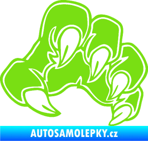 Samolepka Drápy 001 pravá zelená kawasaki