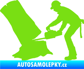 Samolepka Dřevorubec 003 levá zelená kawasaki