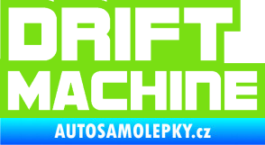 Samolepka Drift Machine nápis zelená kawasaki