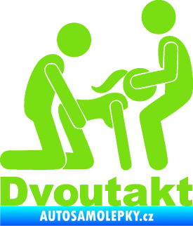 Samolepka Dvoutakt pravá zelená kawasaki