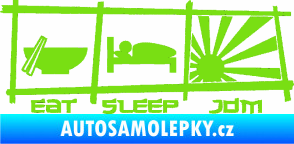 Samolepka Eat sleep JDM zelená kawasaki