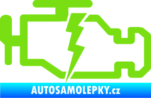 Samolepka Engine fail 002 motor zelená kawasaki