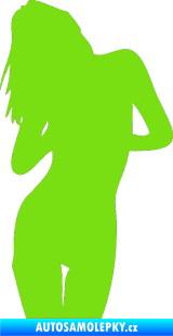 Samolepka Erotická žena 001 levá zelená kawasaki