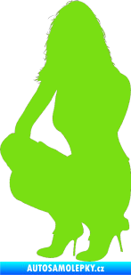 Samolepka Erotická žena 009 levá zelená kawasaki