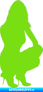 Samolepka Erotická žena 009 pravá zelená kawasaki