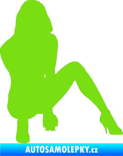 Samolepka Erotická žena 037 pravá zelená kawasaki