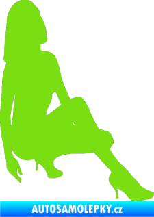 Samolepka Erotická žena 041 pravá zelená kawasaki