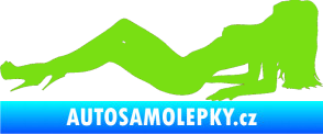 Samolepka Erotická žena 046 levá zelená kawasaki