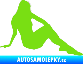 Samolepka Erotická žena 048 pravá zelená kawasaki