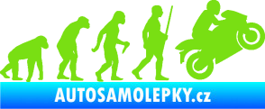 Samolepka Evoluce 004 pravá motorkář zelená kawasaki