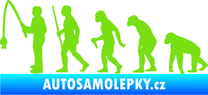 Samolepka Evoluce 005 rybář levá zelená kawasaki