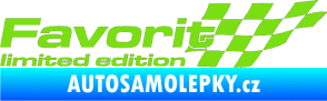Samolepka Favorit limited edition pravá zelená kawasaki