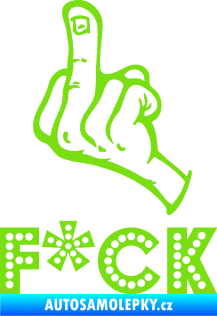 Samolepka F*CK 002  nápis  zelená kawasaki