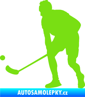 Samolepka Florbal 002 levá zelená kawasaki