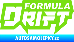 Samolepka Formula drift nápis zelená kawasaki