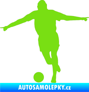 Samolepka Fotbalista 015 levá zelená kawasaki
