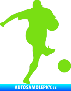 Samolepka Fotbalista 024 pravá zelená kawasaki