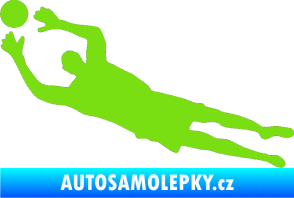 Samolepka Fotbalista 026 levá brankář zelená kawasaki
