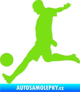 Samolepka Fotbalista 028 levá zelená kawasaki