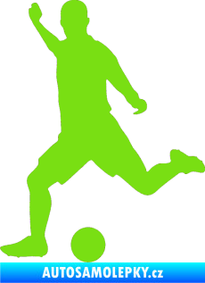 Samolepka Fotbalista 031 levá zelená kawasaki