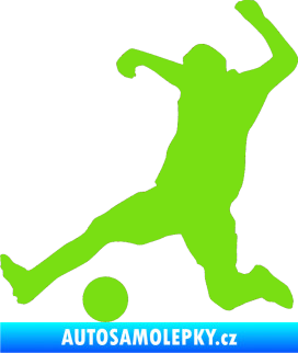 Samolepka Fotbalista 039 levá zelená kawasaki