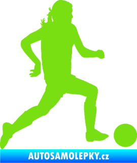 Samolepka Fotbalistka 001 pravá zelená kawasaki