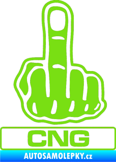 Samolepka Fuck off CNG zelená kawasaki