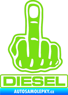 Samolepka Fuck off diesel zelená kawasaki