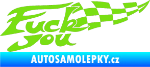Samolepka Fuck you zelená kawasaki