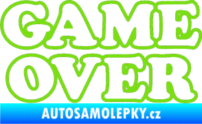 Samolepka Game over nad sebou 001 zelená kawasaki