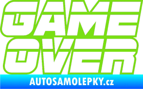 Samolepka Game over nad sebou 002 zelená kawasaki