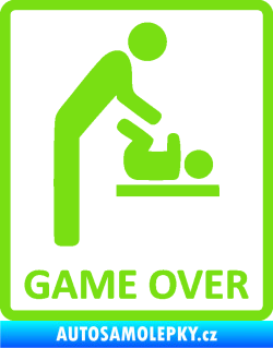 Samolepka Game over varianta baby zelená kawasaki