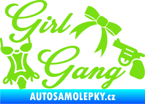 Samolepka Girl gang 001 zelená kawasaki
