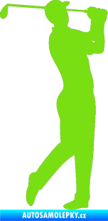 Samolepka Golfista 001 pravá zelená kawasaki