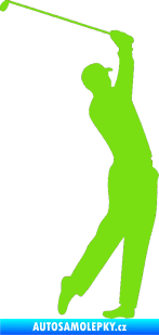 Samolepka Golfista 003 pravá zelená kawasaki