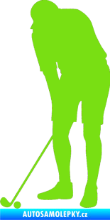 Samolepka Golfista 007 levá zelená kawasaki
