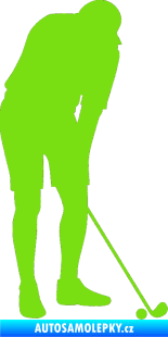 Samolepka Golfista 007 pravá zelená kawasaki