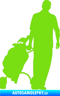 Samolepka Golfista 009 pravá zelená kawasaki