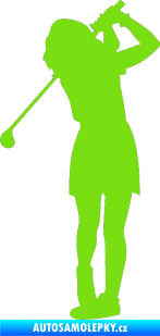 Samolepka Golfistka 014 levá zelená kawasaki