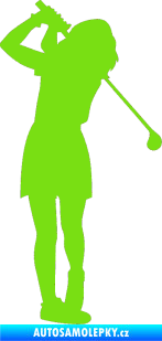 Samolepka Golfistka 014 pravá zelená kawasaki