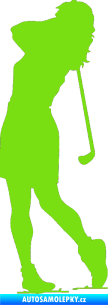 Samolepka Golfistka 015 pravá zelená kawasaki
