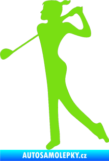 Samolepka Golfistka 016 levá zelená kawasaki