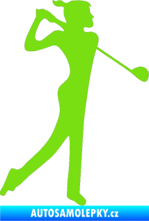 Samolepka Golfistka 016 pravá zelená kawasaki