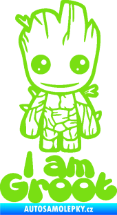 Samolepka Groot 001 pravá s nápisem zelená kawasaki