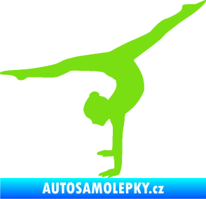 Samolepka Gymnastka 005 levá zelená kawasaki