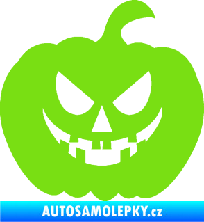 Samolepka Halloween 015 pravá dýně zelená kawasaki