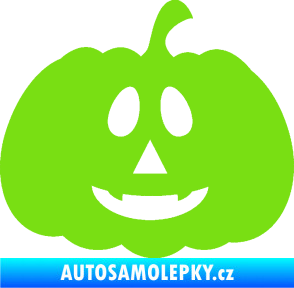 Samolepka Halloween 017 pravá dýně zelená kawasaki