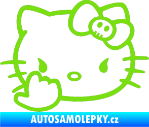 Samolepka Hello Kitty fuck zelená kawasaki