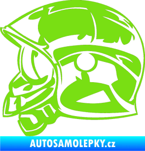 Samolepka Helma levá zelená kawasaki