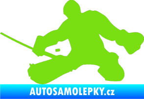 Samolepka Hokejista 015 levá brankář zelená kawasaki